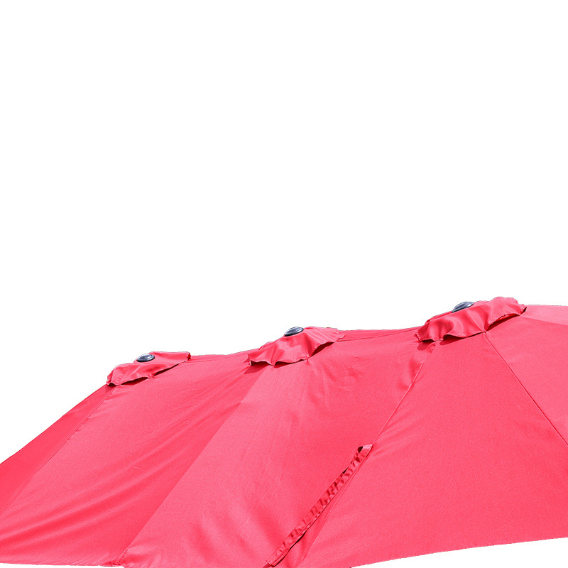 15ft  Outdoor Double-Sided Rectangle Market Umbrella with Stand