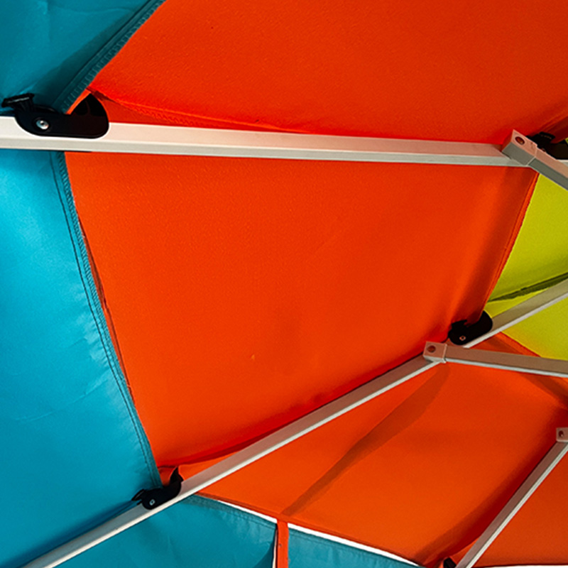 Aluminum Market Umbrella With Auto Crank&Tilt, With Three-Tier Canopy