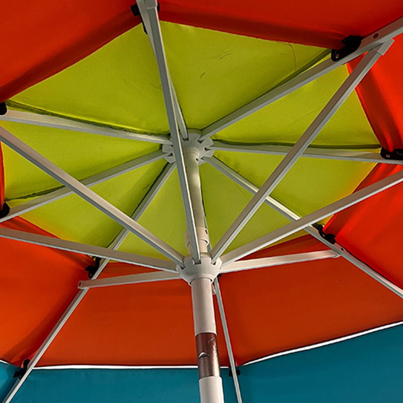 Aluminum Market Umbrella With Auto Crank&Tilt, With Three-Tier Canopy