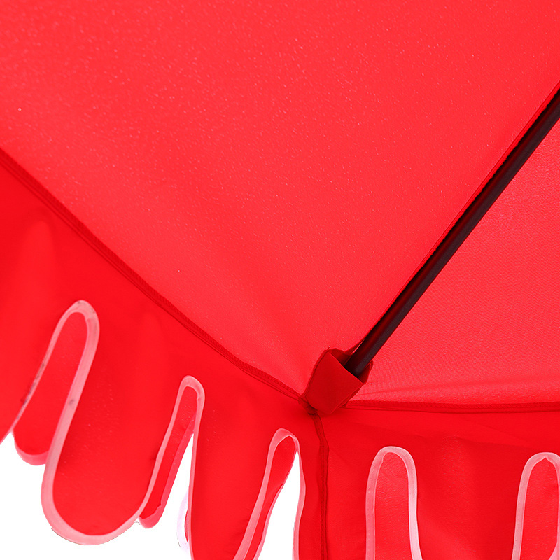 Aluminum Market Umbrella  With Crank, With Auto Tilt. Canopy With Double Flap