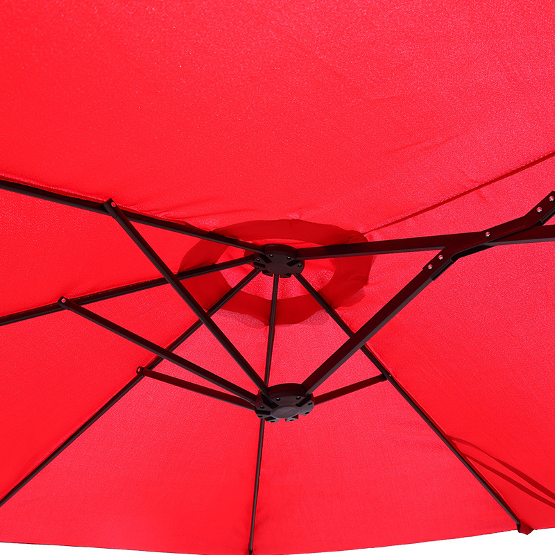 15ft  Outdoor Double-Sided Rectangle Market Umbrella with Stand