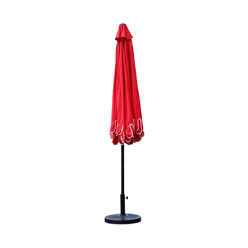 Aluminum Market Umbrella  With Crank, With Auto Tilt. Canopy With Double Flap