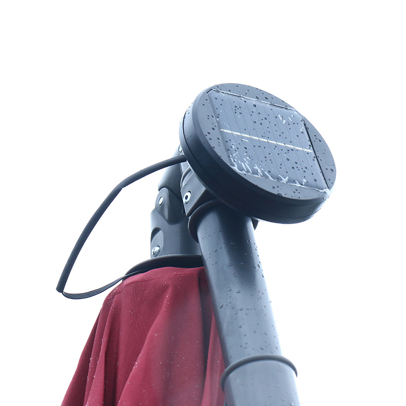 3m Steel Banana Umbrella With LED Light, With Solar Panel 3m Steel Banana Umbrella With LED Light, With Solar Panel