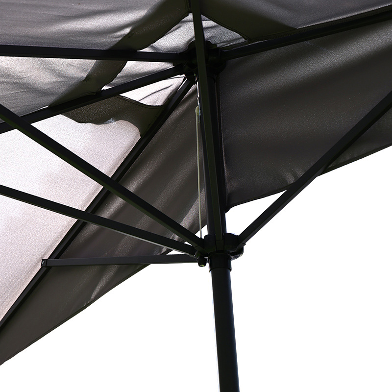 Rectangular Half Umbrella With Crank, Without Tilt Rectangular Half Umbrella With Crank, Without Tilt