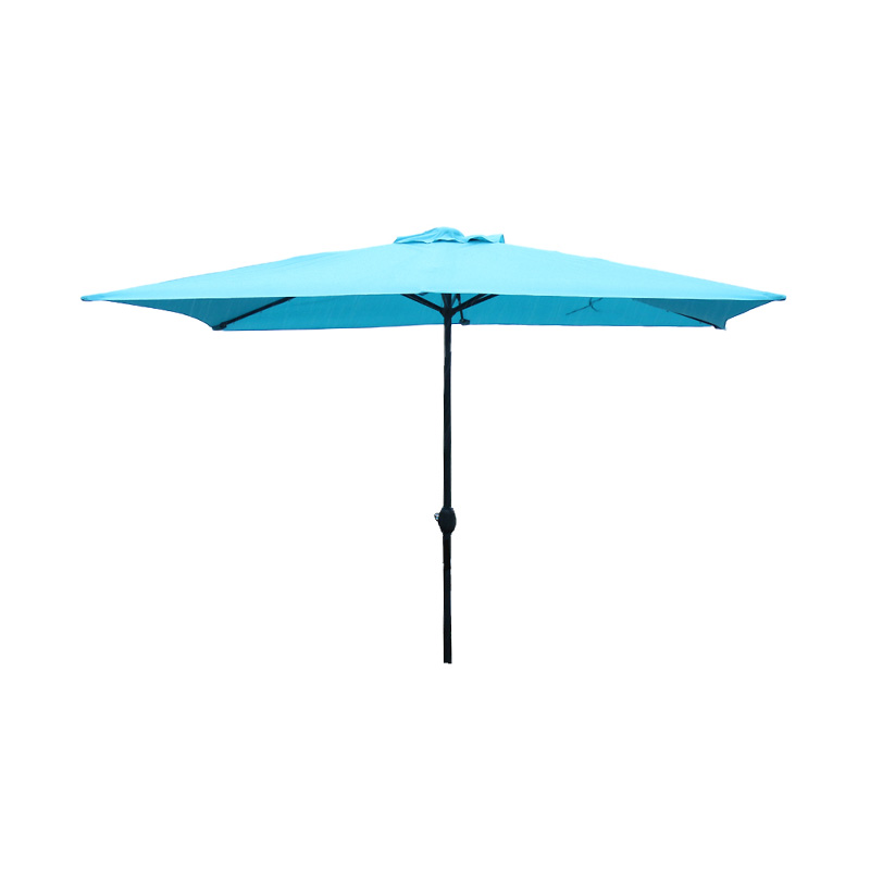 2mx3m Steel/Alum. Market Umbrella With Crank, With LED Light, With Solar Panel