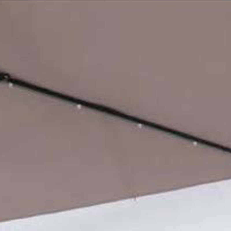2mx3m Steel/Alum. Market Umbrella With Crank, With LED Light, With Solar Panel