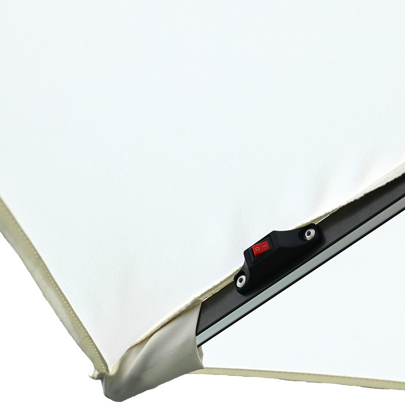 3m Steel Banana Umbrella With LED Light, With Solar Panel 3m Steel Banana Umbrella With LED Light, With Solar Panel