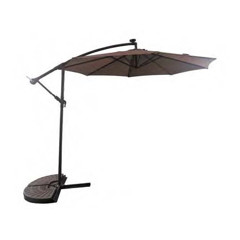 3m Steel Banana Umbrella With LED Light, With Solar Panel 3m Steel Banana Umbrella With LED Light, With Solar Panel